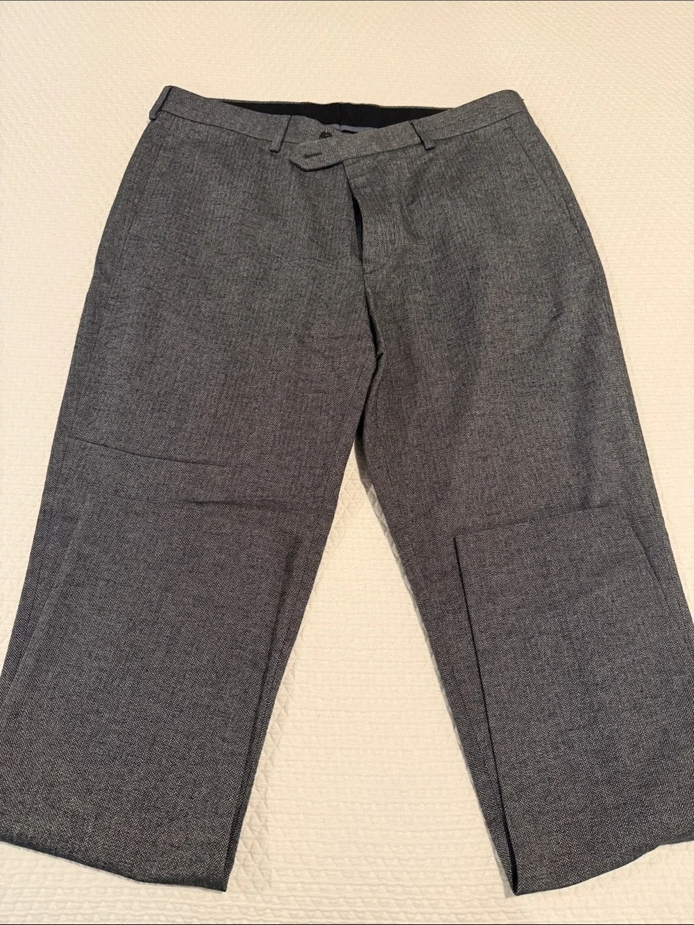 Men's J Crew Bowery Gray Dress Pants Slim Fit 35 x 32